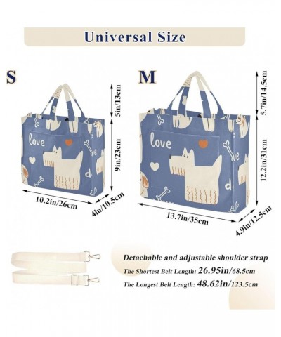 Dogs Cute Animals Purple White Shoulder Purse Women Reusable Grocery Bag Womens Personalized Gifts Large Bag Smart Dogs Cute ...