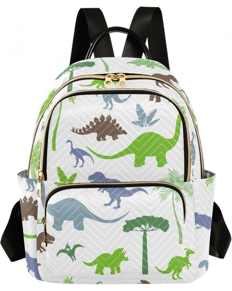 Dinosaurs Fashion Backpack Purse for Women Multipurpose Casual Daypack with Multi Pockets & Secured Zipper Ladies Gift for Wo...