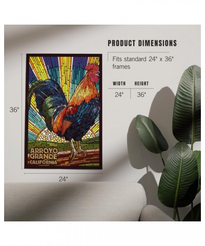 24x36 Inch Giclee Print, Arroyo Grande, California, Rooster Mosaic $27.99 Totes