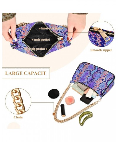 Cow Skin Shoulder Bag for Women Small Purse Clutch Purse Travel Purse with Chain Strap for Wife Women 20 $17.39 Satchels