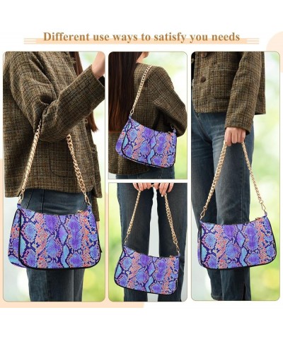 Cow Skin Shoulder Bag for Women Small Purse Clutch Purse Travel Purse with Chain Strap for Wife Women 20 $17.39 Satchels