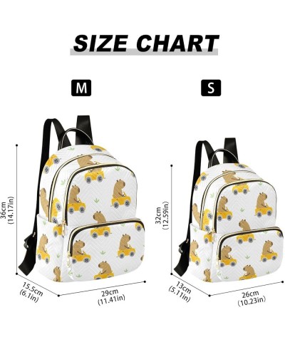 Capybara Car Funny Cute Driver Mini Backpack Purse for Women, Travel Backpack Fashion Backpack Handbag Shoulder Bag Small Cas...