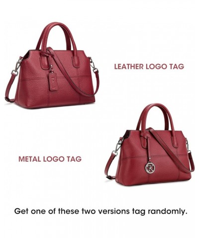 Genuine Leather Handbags for Women, Soft Hobo Satchel Shoulder Crossbody Bags Ladies Purses Red $32.19 Totes