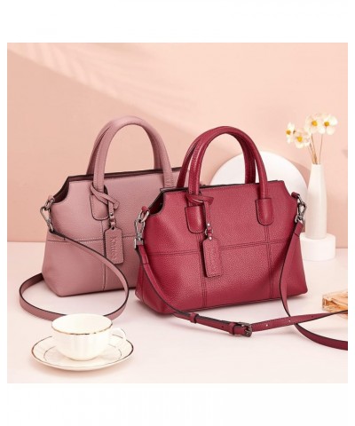 Genuine Leather Handbags for Women, Soft Hobo Satchel Shoulder Crossbody Bags Ladies Purses Red $32.19 Totes