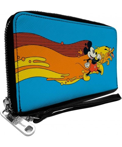 Women's PU Zip Around Wallet Rectangle-Mickey and Friends, 7.5"x4.5 $14.68 Wallets