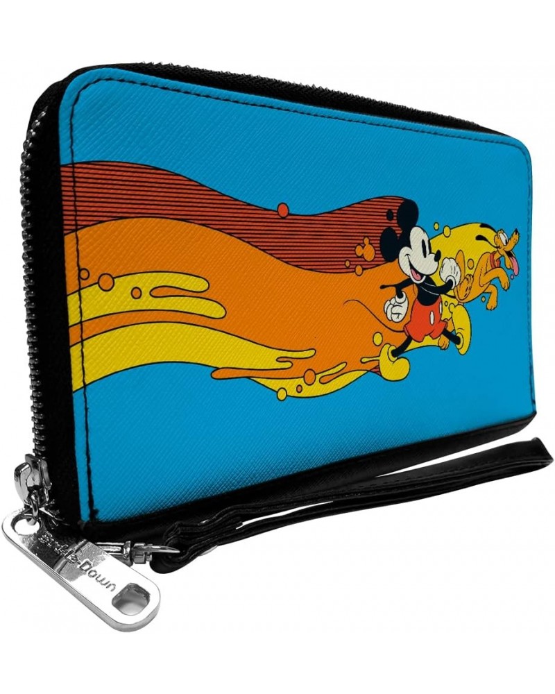 Women's PU Zip Around Wallet Rectangle-Mickey and Friends, 7.5"x4.5 $14.68 Wallets