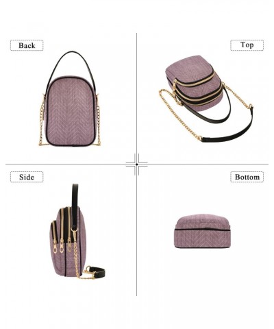 Cell Phone Purse Canvas Purple Soft Crossbody Handbag Durable Shoulder Bag Sturdy Travel Pouch Compact Chic Bag for Women Gir...