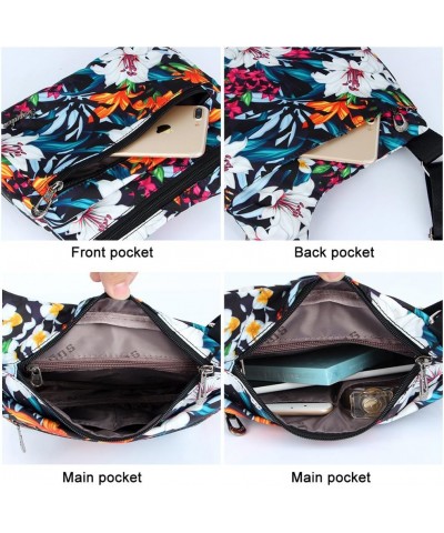 Nylon Multi-Pocket Crossbody Purse Bags for Women Travel Shoulder Bag 1901 Lily $10.95 Crossbody Bags