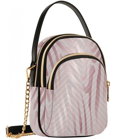 Pink Zebra Tiger Print Rose Gold Crossbody Bag Small Shoulder Handbags Leather Purse for Women $12.22 Crossbody Bags