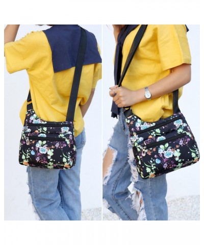 Nylon Multi-Pocket Crossbody Purse Bags for Women Travel Shoulder Bag 1901 Lily $10.95 Crossbody Bags