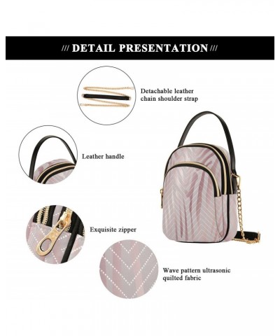 Pink Zebra Tiger Print Rose Gold Crossbody Bag Small Shoulder Handbags Leather Purse for Women $12.22 Crossbody Bags