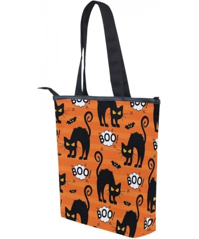 Canvas Tote Bag for Women with Zipper,Canvas Tote Bag Women Tote Purse Work Handbag Halloween 5 $15.07 Handbags