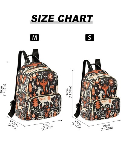 Orange Tree Deer Merry Christmas Women Backpack Purse Ladies Fashion Shoulder Bag Daypack Travel Bag 7.5L Medium $16.42 Backp...