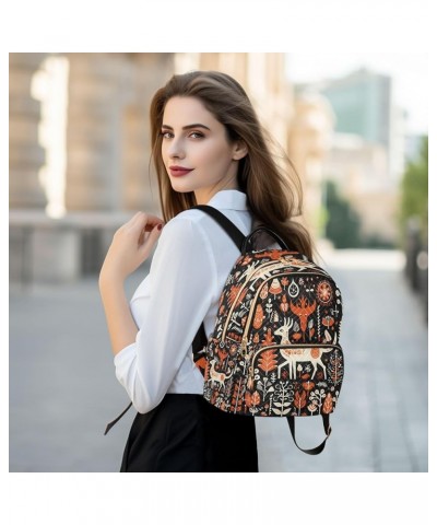 Orange Tree Deer Merry Christmas Women Backpack Purse Ladies Fashion Shoulder Bag Daypack Travel Bag 7.5L Medium $16.42 Backp...