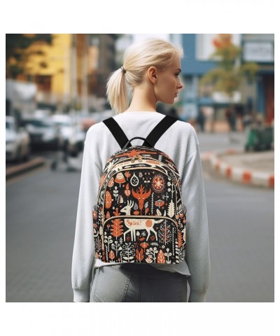 Orange Tree Deer Merry Christmas Women Backpack Purse Ladies Fashion Shoulder Bag Daypack Travel Bag 7.5L Medium $16.42 Backp...