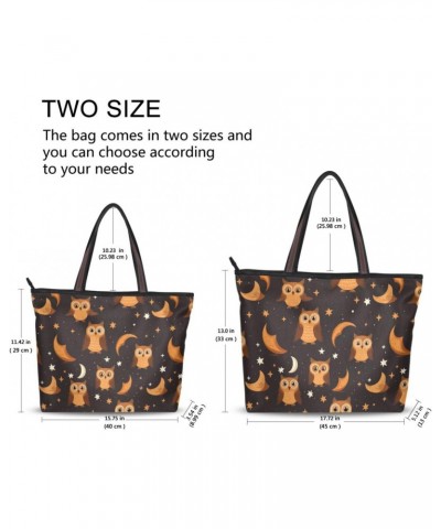 Women Tote Bags Moon Star Owl Top Handle Satchel Handbags Shoulder Bag for Shopping 20853619 $11.96 Totes