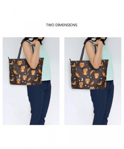 Women Tote Bags Moon Star Owl Top Handle Satchel Handbags Shoulder Bag for Shopping 20853619 $11.96 Totes