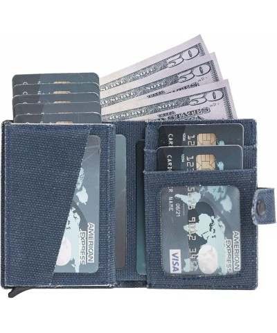 Tactical Waterproof Canvas Mechanized Wallets with RFID blocking, holds multiple cards and cash Blue $32.20 Wallets