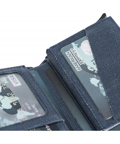 Tactical Waterproof Canvas Mechanized Wallets with RFID blocking, holds multiple cards and cash Blue $32.20 Wallets