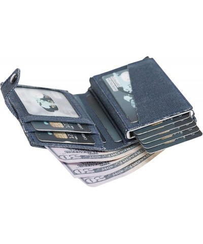 Tactical Waterproof Canvas Mechanized Wallets with RFID blocking, holds multiple cards and cash Blue $32.20 Wallets