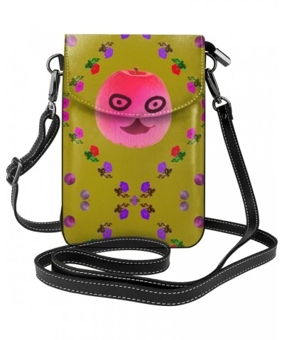 Funny Face Apple Women'S With Tassel Small Crossbody Leather Cell Phone Bag Purse For Walking Camping Shopping Dating $22.87 ...