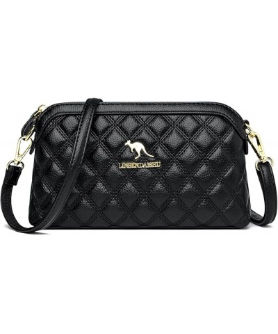 Women's bag embroidered one-shoulder cross-body bag simple hand-held women's bag Checkered Kangaroo $31.30 Crossbody Bags