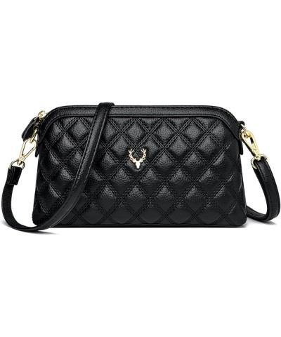 Women's bag embroidered one-shoulder cross-body bag simple hand-held women's bag Checkered Kangaroo $31.30 Crossbody Bags