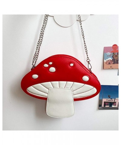 Shoulder Handbag Women Mushroom Shape PU Leather Shoulder Crossbody Bag Chain Satchel Purse $14.37 Satchels