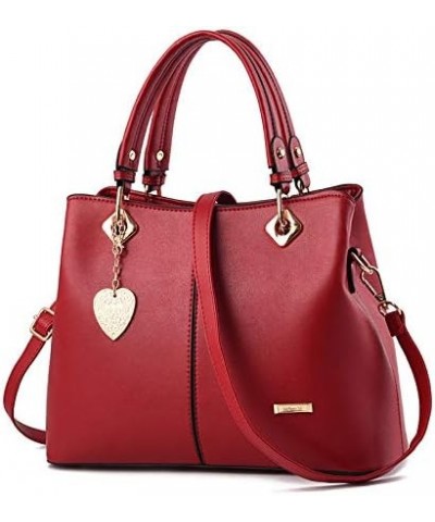 New Womens Bags Comfortable And Beautiful Handbags Stiching Design Totes Large And Light Capacity Wine Red $45.78 Totes