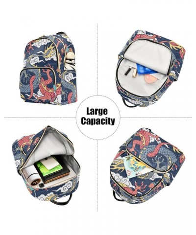 Backpack Purse for Women Myth Dragons, Mini Fashion Backpack Magic Animal Lightweight Casual Daypack Shoulder Bag Travel Back...