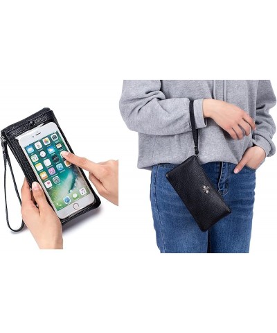 Genuine Leather Touch Screen Phone Clutch Bag Wristlet Handbag Wallet for Women Girls Lilac $11.28 Wristlets