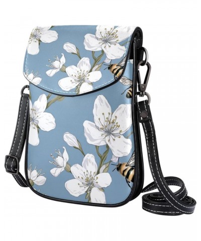 Crossbody Bags for Women,Crossbody Bag Men,Small Sling Bag,Bee and Spring Blossom,Crossbody Purse $15.49 Crossbody Bags