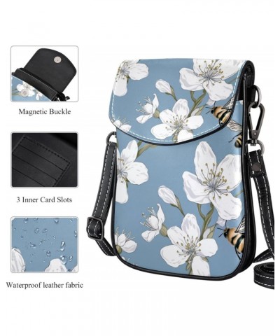 Crossbody Bags for Women,Crossbody Bag Men,Small Sling Bag,Bee and Spring Blossom,Crossbody Purse $15.49 Crossbody Bags