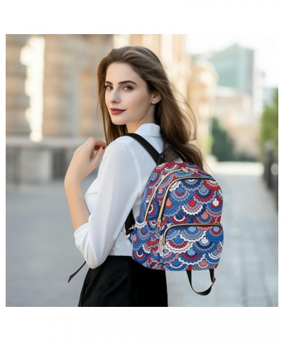 American Flag Mermaid Backpack Purse for Women Small Mini Women's Fashion Backpack Sports Hiking Ladies Daypack,M Medium $20....