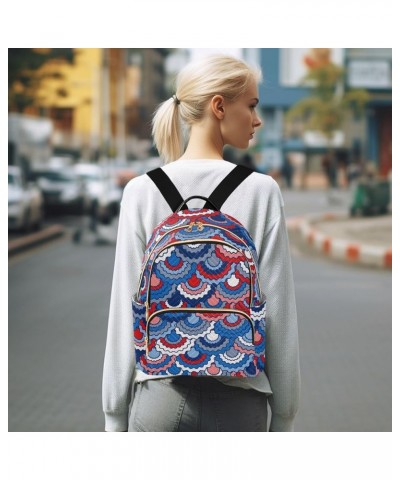 American Flag Mermaid Backpack Purse for Women Small Mini Women's Fashion Backpack Sports Hiking Ladies Daypack,M Medium $20....