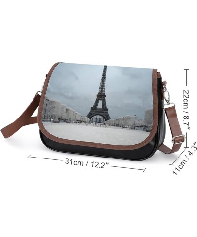 Printed Crossbody Bags Women City Leather Shoulder Bag Satchel Hobo Bags Trendy Doodle Bunny Color1 $28.99 Hobo Bags