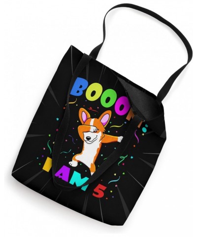 Dabbing Corgi - Booom! I Am 5 Boys Girls 5th Birthday Outfit Tote Bag $14.43 Totes