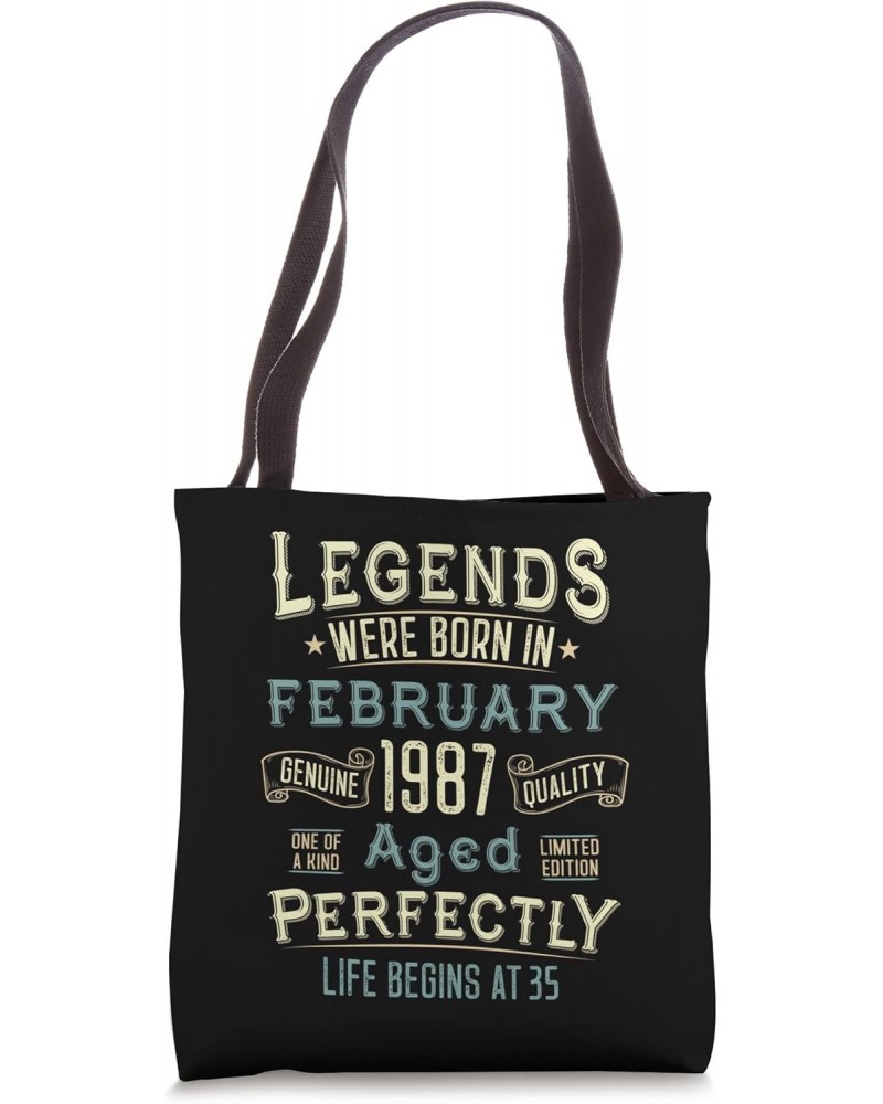 Vintage February 1987 35Th Birthday 35 Year Old Men Women Tote Bag $13.71 Totes