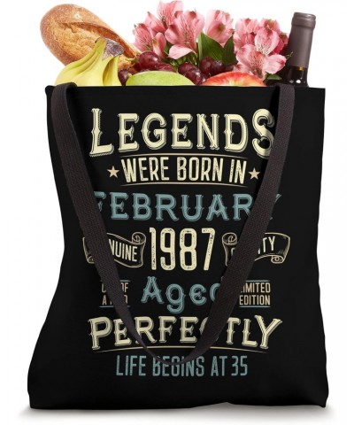 Vintage February 1987 35Th Birthday 35 Year Old Men Women Tote Bag $13.71 Totes