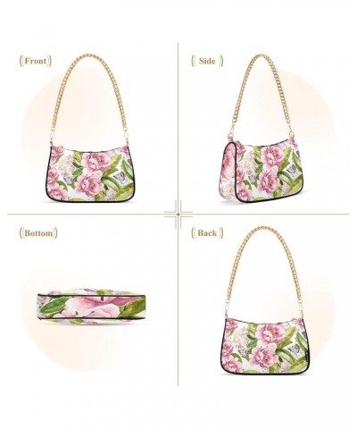 Women Handbag Purses Blooming Branches Birds Chain Shoulder bag Chain Clutch Tote Handbags Hobo Shoulder Bag Pattern 240 $16....