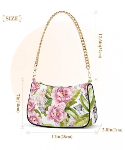 Women Handbag Purses Blooming Branches Birds Chain Shoulder bag Chain Clutch Tote Handbags Hobo Shoulder Bag Pattern 240 $16....