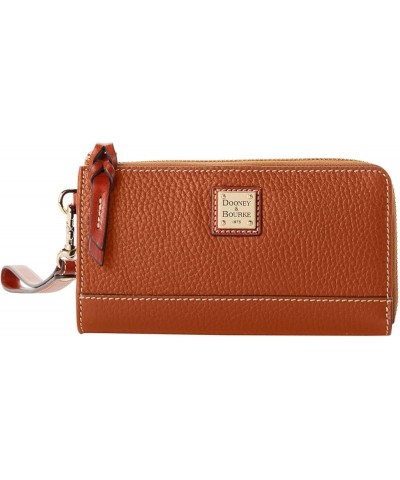 Handbag, Pebble Grain Folded Zip Wristlet Caramel $39.48 Wristlets