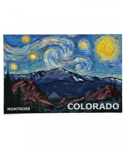 24x36 Inch Giclee Print, Montrose, Colorado, Pikes Peak, Starry Night $25.99 Totes