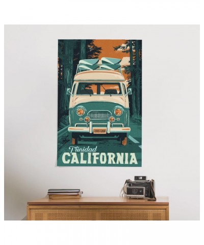 24x36 Inch Giclee Print, Trinidad, California, Letterpress, Camper Van $25.49 Totes