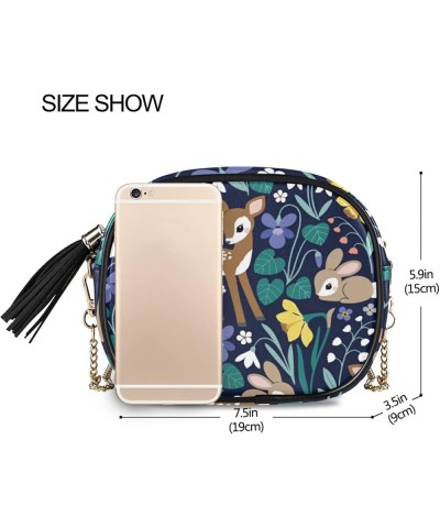 Shoulder Crossbody Bag With Metal Chain Strap for Women Girl Sunflower Pattern Women's Wallet One Size Cute Deer Rabbit $14.8...