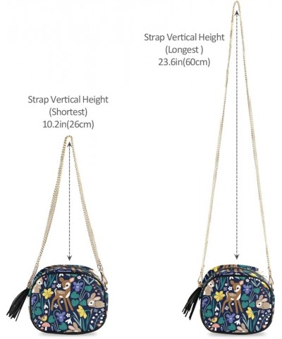 Shoulder Crossbody Bag With Metal Chain Strap for Women Girl Sunflower Pattern Women's Wallet One Size Cute Deer Rabbit $14.8...