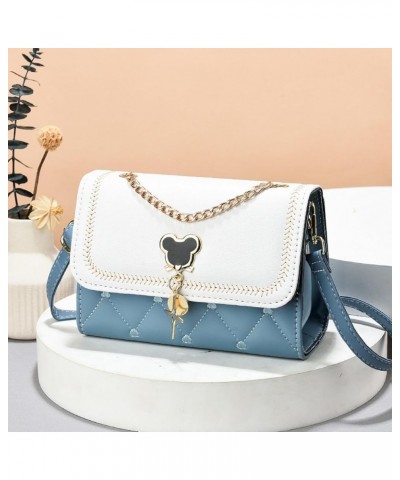 Women's bags, mobile phone bags, simple women's shoulder bags, crossbody bags, magnetic buckles, small square bags Blue $47.0...