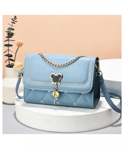 Women's bags, mobile phone bags, simple women's shoulder bags, crossbody bags, magnetic buckles, small square bags Blue $47.0...