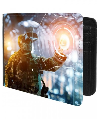 Unique Desige Pattern - VR Soldier, Slim Front Pocket Wallet Billfold RFID Blocking $9.38 Wallets