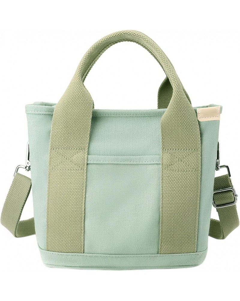 Small Canvas Crossbody Bags for Female Mini Top-handle Bucket Handbags for Women Shoulder Bags Shopping Bags Style a Green $1...